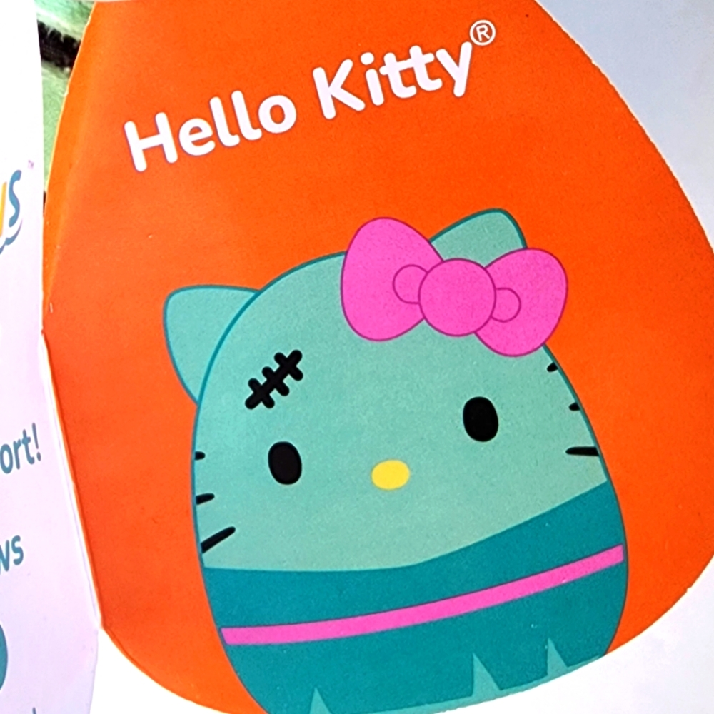 🎃 HELLO KITTY 🤢 Frankenstein Halloween Squad 2023 Original Squishmallow ☆NWT☆ - Picture 4 of 9